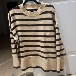 Striped Beige and Brown Women’s Sweater